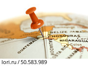Location Guatemala. Red pin on the map. Стоковое фото, агентство Ingram Publishing / Фотобанк Лори
