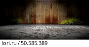 3d render abstract background city lifestyle.Wall and cement floor background.Spotlight . Background empty street and concrete wall. Стоковое фото, агентство Ingram Publishing / Фотобанк Лори