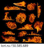 High resolution fire collection isolated on black background. High resolution fire collection on black background. Стоковое фото, агентство Ingram Publishing / Фотобанк Лори