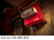 Fire Alarm with Strobe Safety Device Connected to Fire Response System. Стоковое фото, агентство Ingram Publishing / Фотобанк Лори