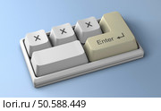 Adult content. Keyboard with XXX buttons. Search for porn on the internet. 3d render. Стоковое фото, агентство Ingram Publishing / Фотобанк Лори