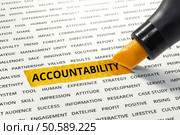 Word,Accountability,Highlighted,With,Marker,On,Paper,Of,Other,Related. Стоковое фото, агентство Ingram Publishing / Фотобанк Лори