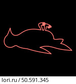 Neon dead bird danger concept red color vector illustration image flat style light. Neon dead bird danger concept red color vector illustration image flat style. Стоковая иллюстрация, агентство Ingram Publishing / Фотобанк Лори