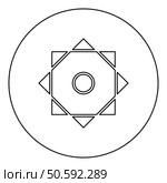 Symbol Rub el Hizb Islam Ramadan equilibrium of static dynamic Sacred geometry icon in circle round black color vector illustration image outline contour line thin style simple. Symbol Rub el Hizb Islam Ramadan equilibrium of static dynamic Sacred geometry icon in circle round black color vector illustration image outline contour line thin style. Стоковая иллюстрация, агентство Ingram Publishing / Фотобанк Лори