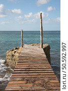 Pier at Cala Hort Cove, Ibiza; Spain. Стоковое фото, агентство Ingram Publishing / Фотобанк Лори