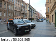 Улица Рубинштейна с припаркованными автомобилями в историческом центре города в Санкт-Петербурге. Редакционное фото, фотограф Сергеев Валерий / Фотобанк Лори