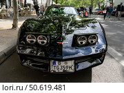 BERLIN - MAY 10, 2025: Classic American sports car Chevrolet Corvette C3, 1970s, on the street. Classic Days Berlin. Редакционное фото, фотограф Sergey Kohl / Фотобанк Лори