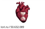 Heart and Hourglass Fusion. Стоковое AI-изображение, AI-художник Кирилл Черезов / Фотобанк Лори