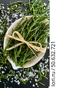 Salicornia is a genus of succulent, salt tolerant, salt substitute. Редакционное фото, фотограф Лика / Фотобанк Лори