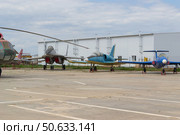Aero L-39 Albatros чехословацкий учебно-боевой самолёт, на территории музея клуба Юный Ястреб . Волгоградская область, Средняя Ахтуба, Россия. (2024 год). Редакционное фото, фотограф Андрей Цыганков / Фотобанк Лори