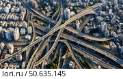 aerial city and road ai generated. Стоковое AI-изображение, AI-художник Vectorwin / Фотобанк Лори