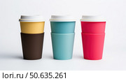 showcase to go coffee white background ai generated. Стоковое AI-изображение, AI-художник Vectorwin / Фотобанк Лори