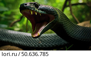 strike black mamba ai generated. Стоковое AI-изображение, AI-художник Vectorwin / Фотобанк Лори