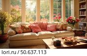 sunlight inside a house ai generated. Стоковое AI-изображение, AI-художник Vectorwin / Фотобанк Лори