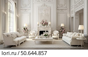 refinement white palace interior ai generated. Стоковое AI-изображение, AI-художник Vectorwin / Фотобанк Лори