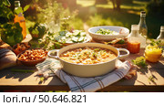 outdoor white bean chili ai generated. Стоковое AI-изображение, AI-художник Vectorwin / Фотобанк Лори