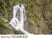 Сочи, Красная Поляна. Водопад Кейва весной. Стоковое фото, фотограф Иван Аборнев / Фотобанк Лори
