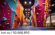 ascent rock walls ai generated. Стоковое AI-изображение, AI-художник Vectorwin / Фотобанк Лори