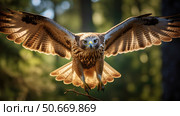 wingspan red tail hawk ai generated. Стоковое AI-изображение, AI-художник Vectorwin / Фотобанк Лори