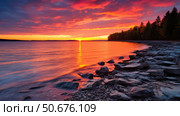 michigan door county wisconsin ai generated. Стоковое AI-изображение, AI-художник Vectorwin / Фотобанк Лори