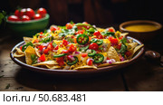 vibrant salad mexican food background ai generated. Стоковое AI-изображение, AI-художник Vectorwin / Фотобанк Лори