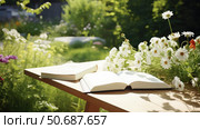 outdoor white book ai generated. Стоковое AI-изображение, AI-художник Vectorwin / Фотобанк Лори