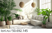 greenery plants in living room. Стоковое фото, фотограф Vectorwin / Фотобанк Лори