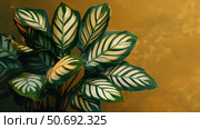 tropical calathea plant. Стоковое фото, фотограф Vectorwin / Фотобанк Лори