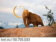 Digital illustration of a woolly mammoth, Mammuthus primigenius. Стоковое фото, фотограф David Fleetham/Stocktrek Images / ТАСС / Фотобанк Лори