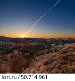 The October 14, 2023 annular eclipse from the rim of Bryce Canyon, Utah. Стоковое фото, фотограф Alan Dyer/Stocktrek Images / ТАСС / Фотобанк Лори