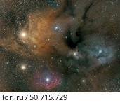 Rho Ophiuchi & Antares cloud complex. Стоковое фото, фотограф Giulio Ercolani/Stocktrek Images / ТАСС / Фотобанк Лори
