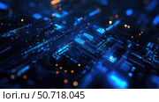 immersive dark blue technology. Стоковое фото, фотограф Vectorwin / Фотобанк Лори