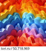 3D cute rainbow, colorful seamless pattern. Стоковое AI-изображение, AI-художник Олег Яцкевич / Фотобанк Лори