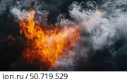 blaze fire and smoke. Стоковое фото, фотограф Vectorwin / Фотобанк Лори