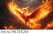 mythical fire bird phoenix. Стоковое фото, фотограф Vectorwin / Фотобанк Лори
