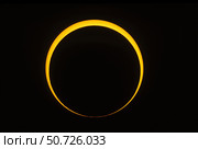 Annular eclipse showing reverse Baily's beads effect. Стоковое фото, фотограф Alan Dyer/Stocktrek Images / ТАСС / Фотобанк Лори
