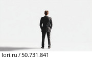 entrepreneur business person standing on white. Стоковое фото, фотограф Vectorwin / Фотобанк Лори