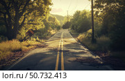 desolate abandoned road. Стоковое фото, фотограф Vectorwin / Фотобанк Лори