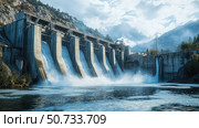 turbine hydropower plant. Стоковое фото, фотограф Vectorwin / Фотобанк Лори