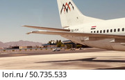 Sh arm Eli SHEIKH, Egypt, June 08, 2025: An Aeroflot plane at Sh arm Eli Sheikh airport.Landing of plane airplane airliner aircraft at Sh arm Eli Sheikh resort airport Aviation tourist flights. Редакционное видео, видеограф Zita Khasanova / Фотобанк Лори