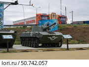 Самоходное артиллерийское орудие 2С9 "НОНА-С", авиадесантное, для Воздушно-десантных войск. Каменск-Шахтинский, Ростовская область, Россия. (2020 год). Редакционное фото, фотограф Андрей Цыганков / Фотобанк Лори