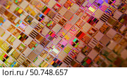 Silicon semiconductor wafer close-up. Стоковое фото, фотограф Андрей Армягов / Фотобанк Лори