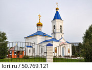 Храм в честь святого Ильи-пророка (Ильинская церковь). Село Богандинское. Тюменская область (2018 год). Стоковое фото, фотограф Александр Тараканов / Фотобанк Лори