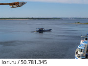 Пассажирское судно  ПС-360,  теплоход, проект 792А возле Речного порта. Волгоград, Россия. (2020 год). Редакционное фото, фотограф Андрей Цыганков / Фотобанк Лори