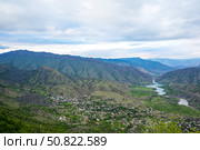 Республика Дагестан. Река Каракойсу среди гор. Аул Гуниб. Стоковое фото, фотограф Александр Тараканов / Фотобанк Лори