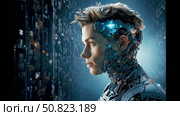 Artificial intelligence in the image of a girl, technologies of the future. Стоковое AI-видео, аниматор Ирина Ручушкина / Фотобанк Лори