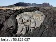 Basaltic lava flows from lava lake in pit crater, Erta Ale volcano, Danakil  Depression, Ethiopia. Стоковое фото, фотограф Richard Roscoe/Stocktrek Images / ТАСС / Фотобанк Лори