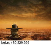 Venera 14 lander rests silently on the landscape of Venus. Стоковое фото, фотограф Steven Hobbs/Stocktrek Images / ТАСС / Фотобанк Лори
