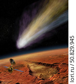 2014 Comet over Aromatum, Mars Steven Hobbs/Stocktrek Images. Стоковое фото, агентство ТАСС / Фотобанк Лори