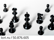 Chess game or chess pieces on white background. Стоковое фото, фотограф Сергей Толмачёв / Фотобанк Лори